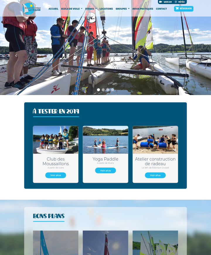 capture ecran 3 site ecole de voile aydat