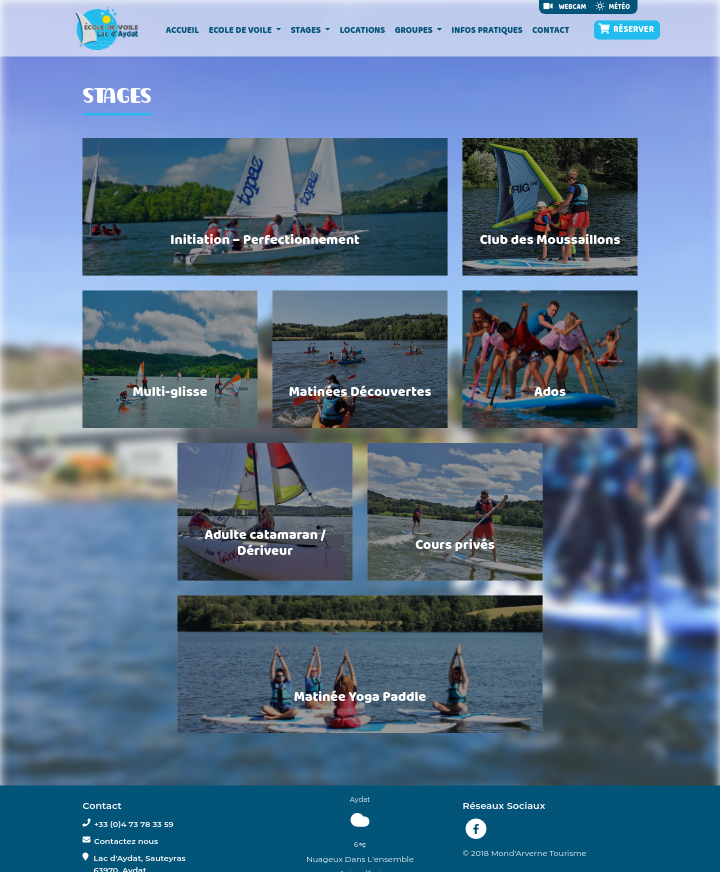 capture ecran 1 site ecole de voile aydat