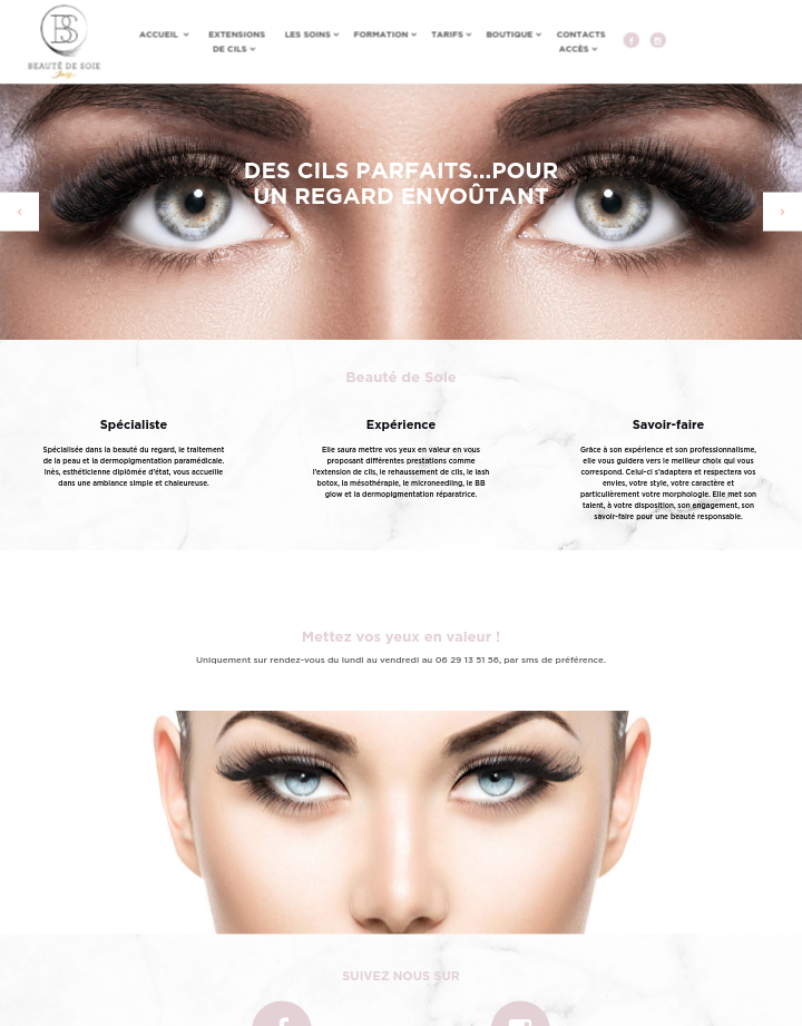 capture ecran 2 site beaute de soie