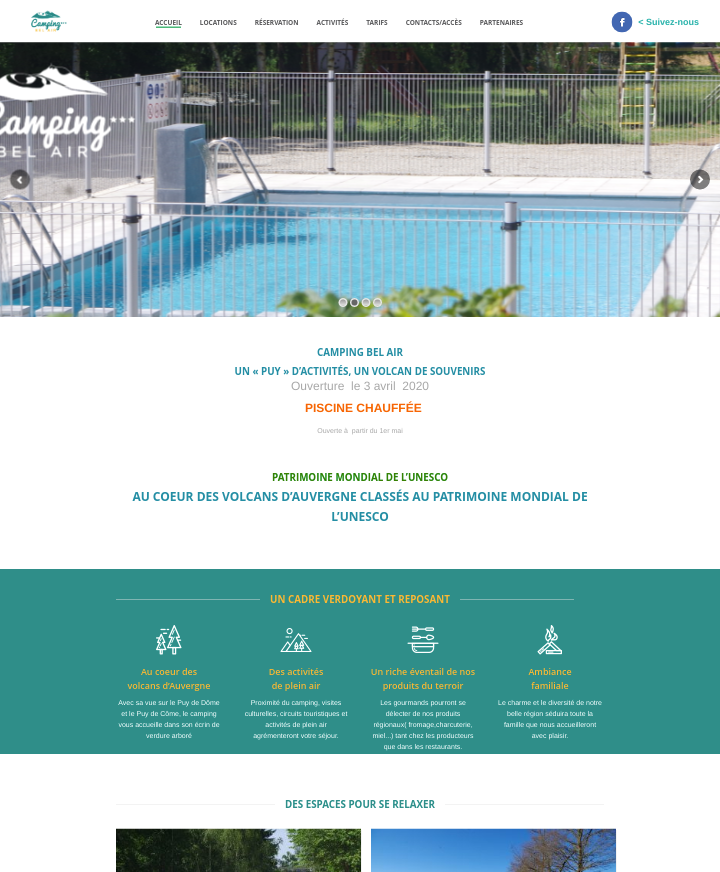 capture ecran 3 site camping belair