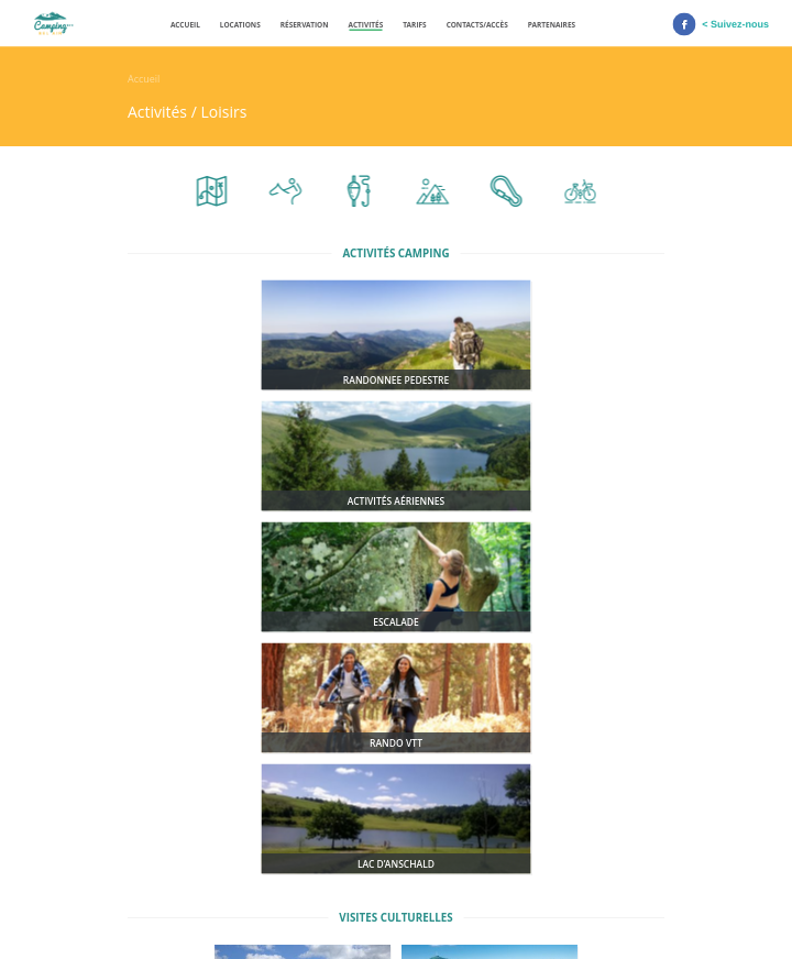 capture ecran 2 site camping belair