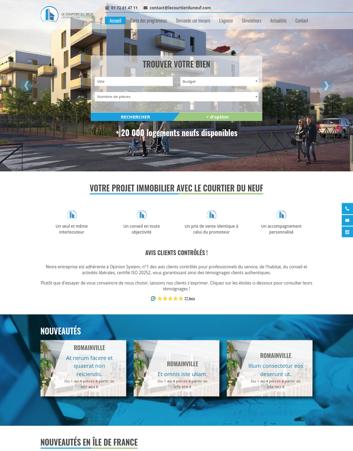 capture ecran 3 site courtier du neuf