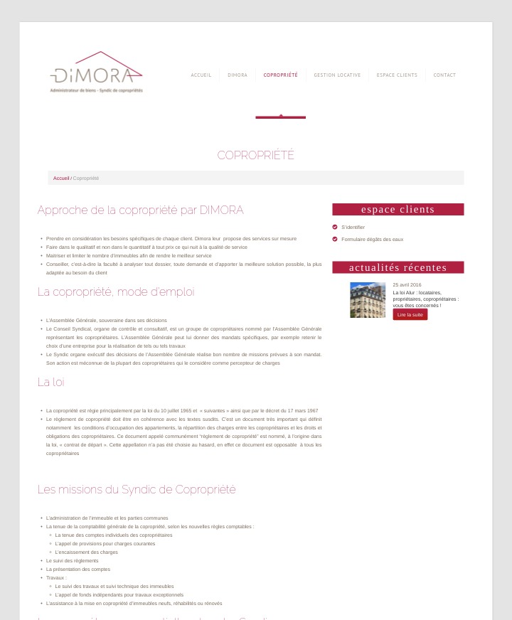capture ecran 2 site dimora