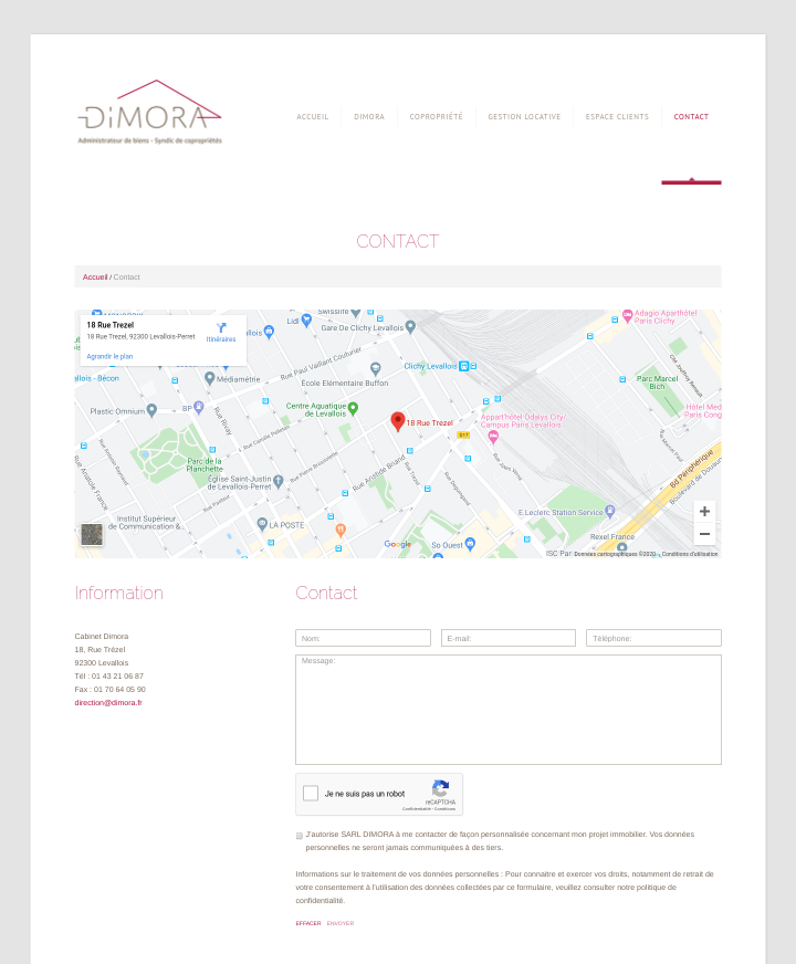 capture ecran 1 site dimora