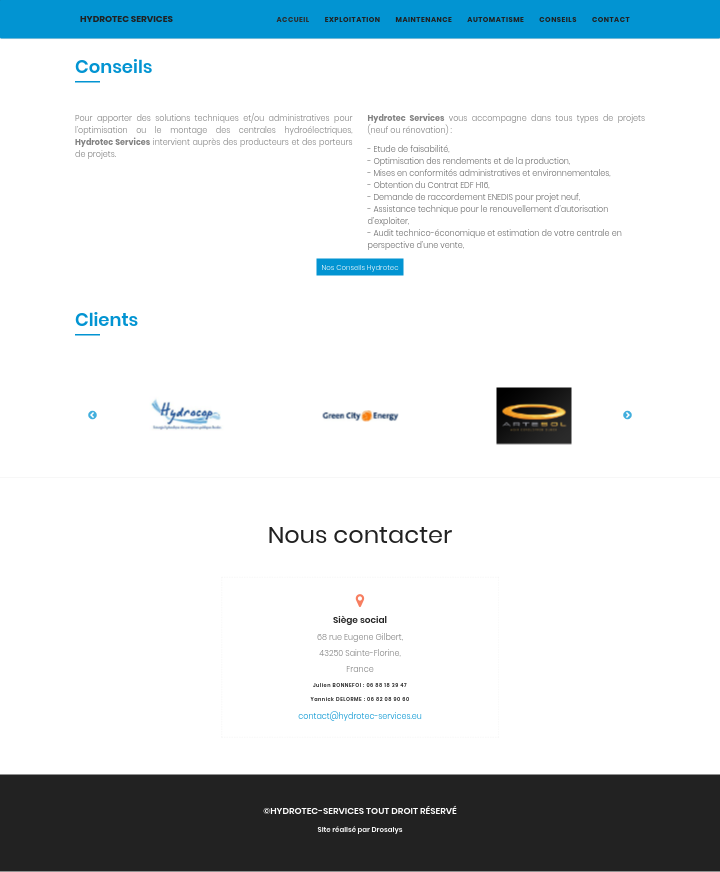 capture ecran 1 hydrotech
