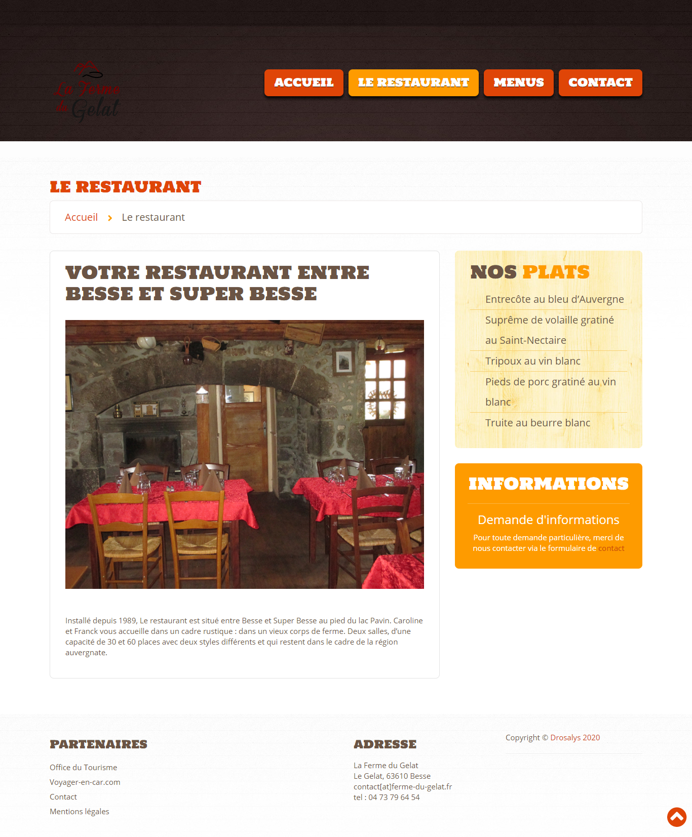 capture ecran 2 site ferme du gelat