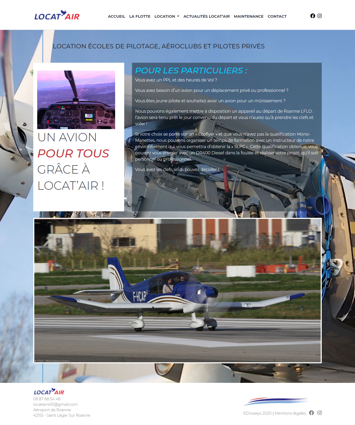 capture ecran site locat'air